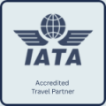 Trust badge displaying IATA certification for BagTagGo India travel DMC services.